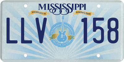 MS license plate LLV158
