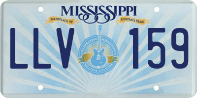 MS license plate LLV159