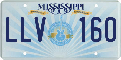 MS license plate LLV160