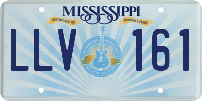 MS license plate LLV161