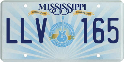 MS license plate LLV165