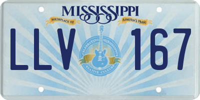 MS license plate LLV167