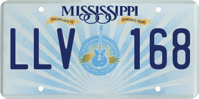MS license plate LLV168
