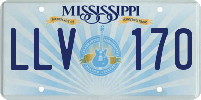 MS license plate LLV170