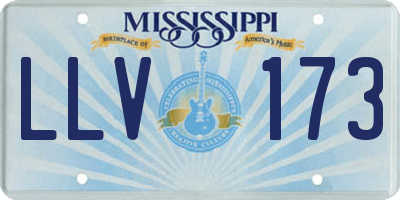 MS license plate LLV173