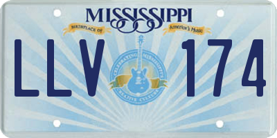 MS license plate LLV174