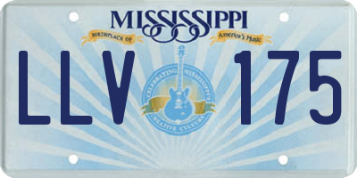 MS license plate LLV175
