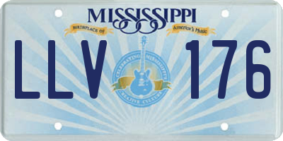 MS license plate LLV176