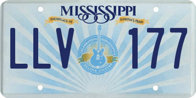MS license plate LLV177