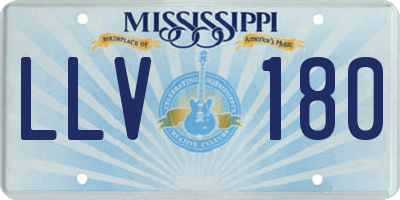 MS license plate LLV180