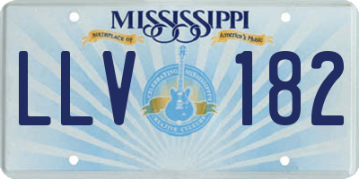 MS license plate LLV182