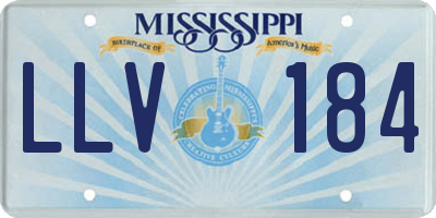 MS license plate LLV184