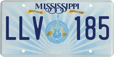MS license plate LLV185