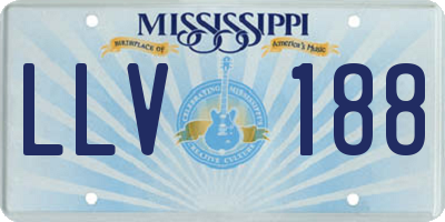 MS license plate LLV188