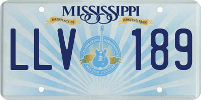 MS license plate LLV189
