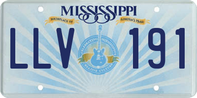 MS license plate LLV191
