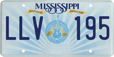 MS license plate LLV195