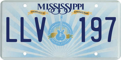 MS license plate LLV197