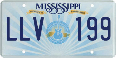 MS license plate LLV199