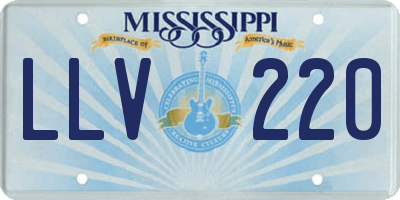 MS license plate LLV220