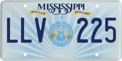 MS license plate LLV225