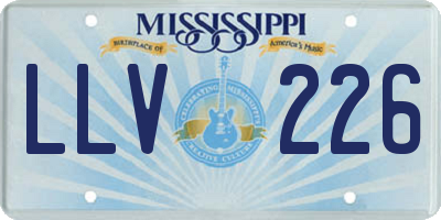 MS license plate LLV226