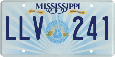 MS license plate LLV241