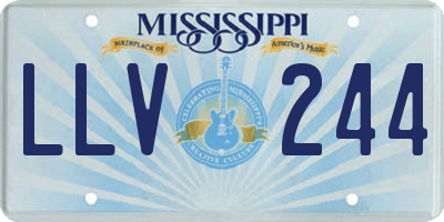 MS license plate LLV244