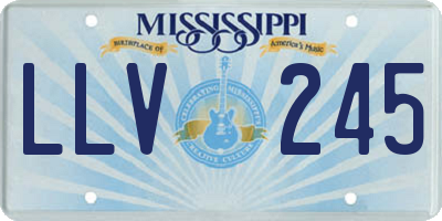 MS license plate LLV245