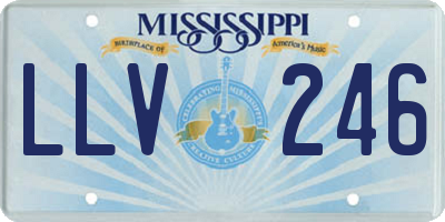 MS license plate LLV246