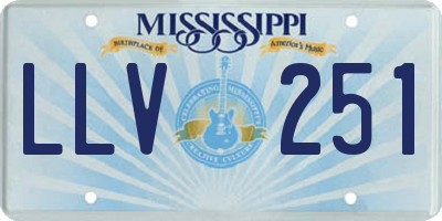 MS license plate LLV251