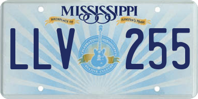 MS license plate LLV255