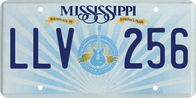 MS license plate LLV256