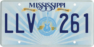 MS license plate LLV261