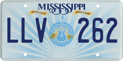 MS license plate LLV262