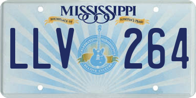MS license plate LLV264