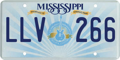 MS license plate LLV266