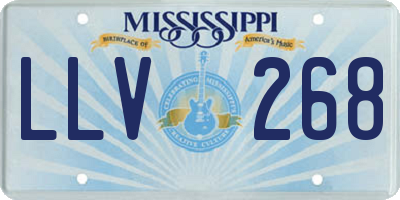 MS license plate LLV268