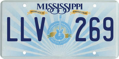 MS license plate LLV269