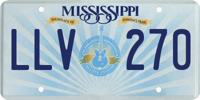 MS license plate LLV270