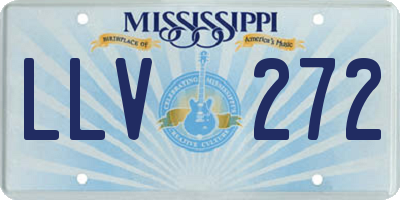 MS license plate LLV272