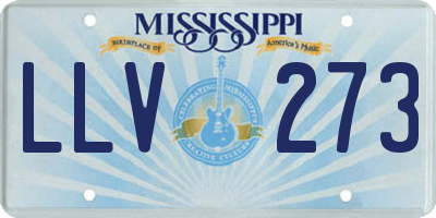 MS license plate LLV273