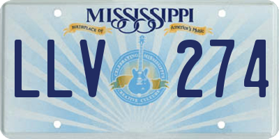 MS license plate LLV274