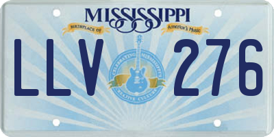 MS license plate LLV276