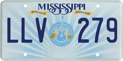 MS license plate LLV279