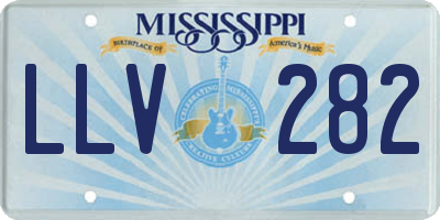 MS license plate LLV282