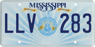 MS license plate LLV283