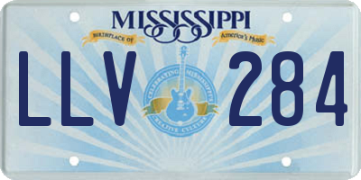 MS license plate LLV284