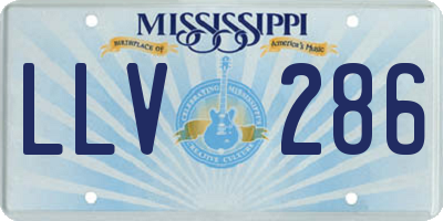 MS license plate LLV286