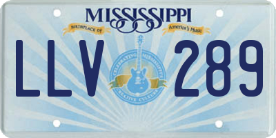 MS license plate LLV289